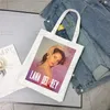 lana Del Rey Singer Fans Dames Canvas Schoudertas Canvas Tote Eco Just for Life Shop Bag Canvas Tote Bag Handtas Dagelijks gebruik Y2VE#