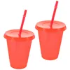 Disposable Cups Straws 2 Pcs Cup Straw Cover Bulk Water Bottle Reusable Plastic Lids Tumblers Travel