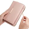 large Capacity Crossbody Phe Bag PU Leather Lg Women Wallet Card Coin Purse with Sewing Stitches Shoulder Bags 81bC#