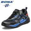 Casual Shoes Bona 2024 Walking Sports Sneakers Athletic Trainers Designers Action Mesh Jogging Män Betvitande löpning