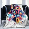 Couvertures couverture douce et chaude voyage Notes de musique jeter coloré flanelle couvre-lit canapé chaise esthétique canapé-lit couverture