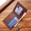 Män Short Bifold Faux Leather Masculina Billetera Credit ID Card Holder Wallet Billfold Parse Clutch Solid Hombre Busin Slim D76i#