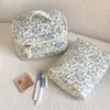 Ny vintage fr Cosmetic Storage påse damer bärbar makeup läppstift nyckelpåse handväska rosmönster quiltning smink väskor z1wu#