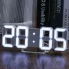 Zegarki 3D LED Cyfrowy zegar Ściana Deco Świecanie tryb nocnego Regulowany elektroniczny zegar zegar ściennego Dekoracja Dekoracja salonu LED zegar LED