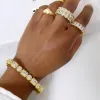 Bracelets 5a CZ Cluster Tennis Bracelet Cubic Zirconia Iced Out Ice Women Girl Hip Hop Ice Women Jewelry