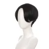 Perruques LUPU perruques synthétiques perruque courte noire partie centrale côté naturel faux faux cheveux pour hommes noël Cosplay haute température fibre