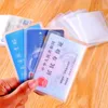 10pcs PVC étanche transparent titulaire de la carte en plastique titulaires de carte d'identité cas pour protéger les cartes de crédit protecteur de carte titulaire de la carte sacs 80R2 #