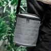 Круглая изолированная ланч -коробка мешок изолированная сумка алюминиевая фольга переносная сумка бенто для работы с рисовой изолированной фабрикой C01U#
