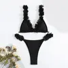 Women's Swimwear Women Vintage Print Bandeau Bandage Bikini Set Push Up Brazilian Beachwear Swimsuit Sexy Mens