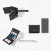 Tri Fold Women Wallet Slim Matte Leather Card Holder mynt Pocket Designer Kvinnliga små plånböcker Väskan Portfel Carteras Pures H859#