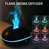 SD13 luftfuktare 7 Färg LED Essential Oil Fire Flame Lamp Firidifier Ultrasonic Mist Maker Fogger Fragrance Diffuser 240321