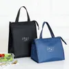 Sac à lunch thermique noir portable refroidisseur isolé Picnic Bento Tote Travel Fruit Drink Food Organizer Active