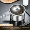 Soup Pot Milk Pot 316 Stainless Steel Pot Non Stick Pots Uncoated Milk Pan for Baby Perfect for Cooking Noodles Milk Steamer 240327