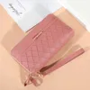 lg Women's Wallet Female Purses Tassel Coin Purse Card Holder Wallets Double Zipper Pu Leather Clutch Luxury Mey Phe Bag S6wO#