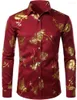 Chemises décontractées pour hommes Chemise de mode Fleurs Impression 3D Bouton de revers Haut à manches longues Vêtements Styles de fête Design Confortable