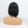 Wigs Sylvia parrucca Black sintetica parrucca con frantumi marroni resistenti al calore fibra corta parrucche 14 "