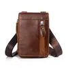 Bolsas de cintura Men Bolsa Bolsa Casual Retro Men Bolsotes Multifunction Multifunction Zipper para Outdoor