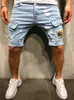 Mens bo casual denim shorts with cover pocket Street style medium size stretch jeans antiold cargo for men 240422