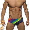 Herren Badebekleidung Low Taille Sexy Bikini Bottoms Sommer Modedruckfarbe Schnelltrocknen Badeanzug Schwimmshorts Push Pad 2024 Badeanzug