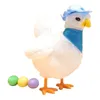 Electronic Crazy Chicken Plush Plush Toys Electric Funny Canting and Dancing Hing Eggs Hens Bamboli per bambini Music Animals 240428
