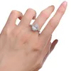 Cluster Rings Jewelry 2024 925 Silver 7 9 Oval Pigeon Egg High Carbon Diamond Ring Fashion And Simplicity Small Versatile