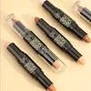 Contorno Corrector Stick Doble Cabeza Pen a prueba de agua Matte Highlighters Sombra Cosmética de lápiz de contorno para la cara 240426