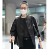Giacche da donna 2024 Women Stand Collar Piatto cinese Buttino morbido agnello Gucca di pelle vera e propria E49