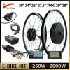 Bicycle 250W 2000 W Kit di conversione della bici elettrica 36V 48 V Ruota del mozzo posteriore anteriore per 20 "26" 26 "27,5" 29 "700C Bicycle elettrica