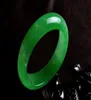 Feiner Schmuck Chinese Natural Beauul Emerald Green Nephrite Jade Armreif Armband kostenlos Versand 9707601
