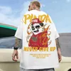 Men's T-Shirts Chinese New Year mens T-shirt 3D Panda print mens clothing Summer casual short sleeved top Loose oversized T-shirt Street T-shirtL2403