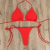 Summer Sexy Solid Mirco Bikini Sets Women krawat Gide G-string Thong Swimsuit żeński bandaż kostium kąpielowy Brazlian Szybkie bikwizy