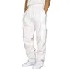 Jogginghosen Männer Frachthosen Elastische Taillenhose Männlicher Komfort Jogger Sport lose Solid Plus -Size -Kleidung 240422