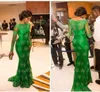 Robe de soirée à manches longues en dentelle 2018 2018 avec robes de bal à vert émeraude Bateau Robes de soirée célébrités 4371644