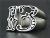 3pcllot Nowy projekt numer 13 fajny pierścień 316L stal nierdzewna moda biżuteria Party Biker Style Ring9696339