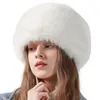 Berretti Cappello russo per donne morbide pelose ushanka femmina pescatore caldo secchio per attività all'aperto