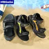 Ademende kinderen Summer Boys Lederen Sandalen Sportschoenen Niet -slip Kinderen Flat Child Beach Comfortabele Casual Sandalias 240430