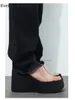 Slipare Transparent Band Wedges Platform Slides Open Toe Höjd Ökande fast glid på kvinnors sandaler Patchwork Casual Shoes 2024