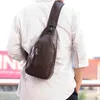 Waist Bags Brand Messenger Bag Leather Men Chest Vintage Crossbody Shoulder Men's Business Sling Male Casual Pack