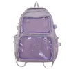 Zaini peluche y2k giapponese zaino con zaino trasparente tascag itabag per pin bambolo backpack laptop mochilas ita bagl2405