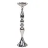 Candlers Silver Metal Stand Fleurs Vase Vase Candlestick comme plomb Candelabra Candelabra Mariage / table Centres de table