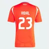 Чили 24/25 футбольные майки Alexis Vidal Kids Kit 2025 Футбольная рубашка национальной команды Home Red White Full Set Men Camiseta 2024 Copa America Zamorano Isla Ch.