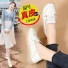 Casual Shoes Moccasins Flat Work Women's Black Genuine Leather Pumps Long Standing Comfortable Professional Loafers