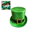 Berets Stpatrick Day Célébration Green Hat Festival Festival Tarthed Velvets Fedora Shamrock Clovers Top Irish Accessories