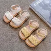 Kids Summer Toddler Flats Little Girls Fashion Beach Sandals Princess Dress Party Weave Soft Sole Baby Shoes 240423