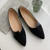 Women Shoes Fashion Splice Color Mule Flats Pointed Toe Ballerina Ballet Flat Slip on Shoe Zapatos Mujer Loafers Size 3541 240426