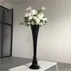 Party Decoration 10pcs)65cm/120cm) Custom 80cm -100cm Tall Black Metal Stemmed Vase For Wedding Table Centerpiece