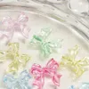 30pcs kawaii bonbons rose arc charmes en résine 3D bijoux art accessoires