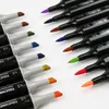 Marcadores TouchNew 1 Color Mark Comic Marcking Marcking Alcool Sketching Tip Oil Tip Oil Double Brush Suppliesl2405