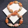 Link pulseiras naturais coral jade balde de bracelete de bracelete gemeral mineral mulher amuleto cura jóias presente 1pcs