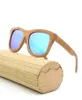 Fashion Men Femmes Lunettes de soleil avec des verres de soleil vintage en bambou avec lentille en bois stent à main